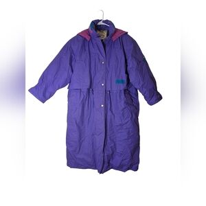 Vibrant Purple Snow Jacket with Pink Details